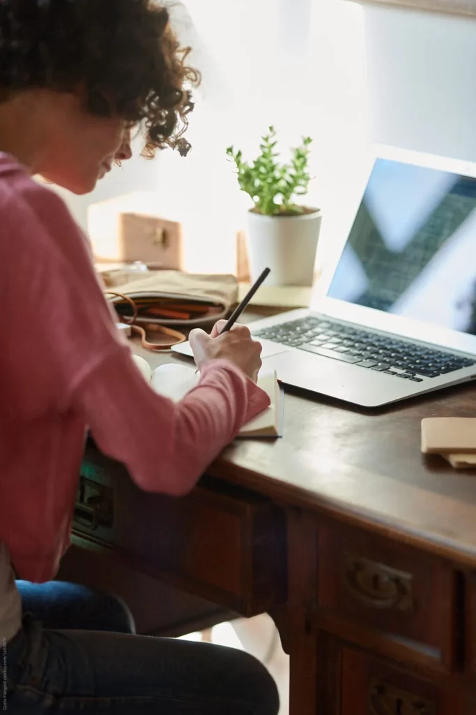 Woman booting productivity