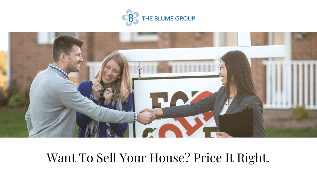 Want to sell your house? price it right.
